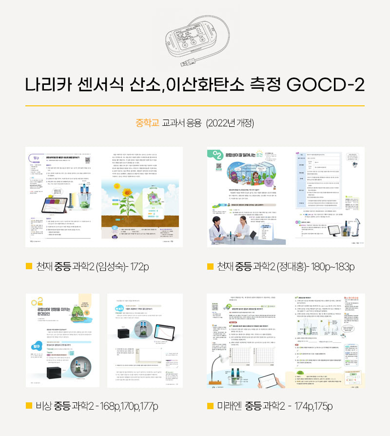 NARIKA(나리카) 디지털기체측정기(산소,이산화탄소 측정) 상세내용 이미지