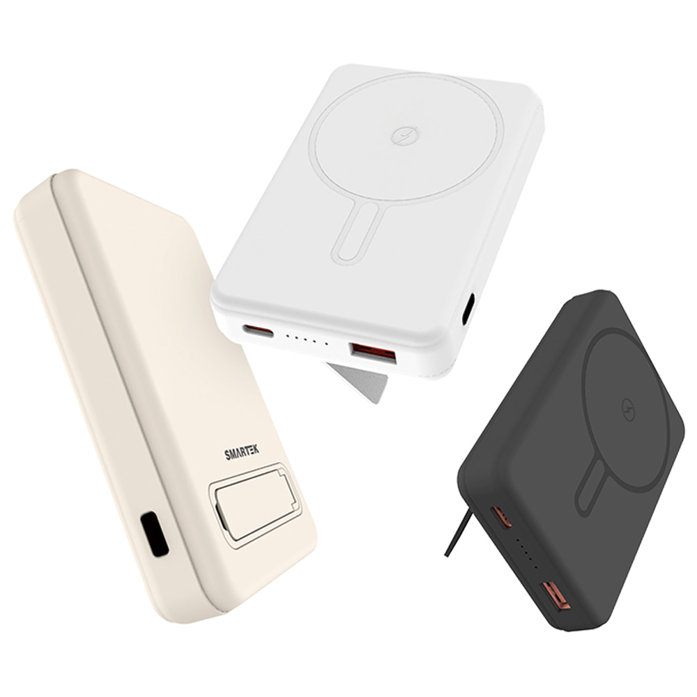 [SMARTEK] 5,000mAh 마그네틱 & 거치대 PD 고속 충전 보조배터리
