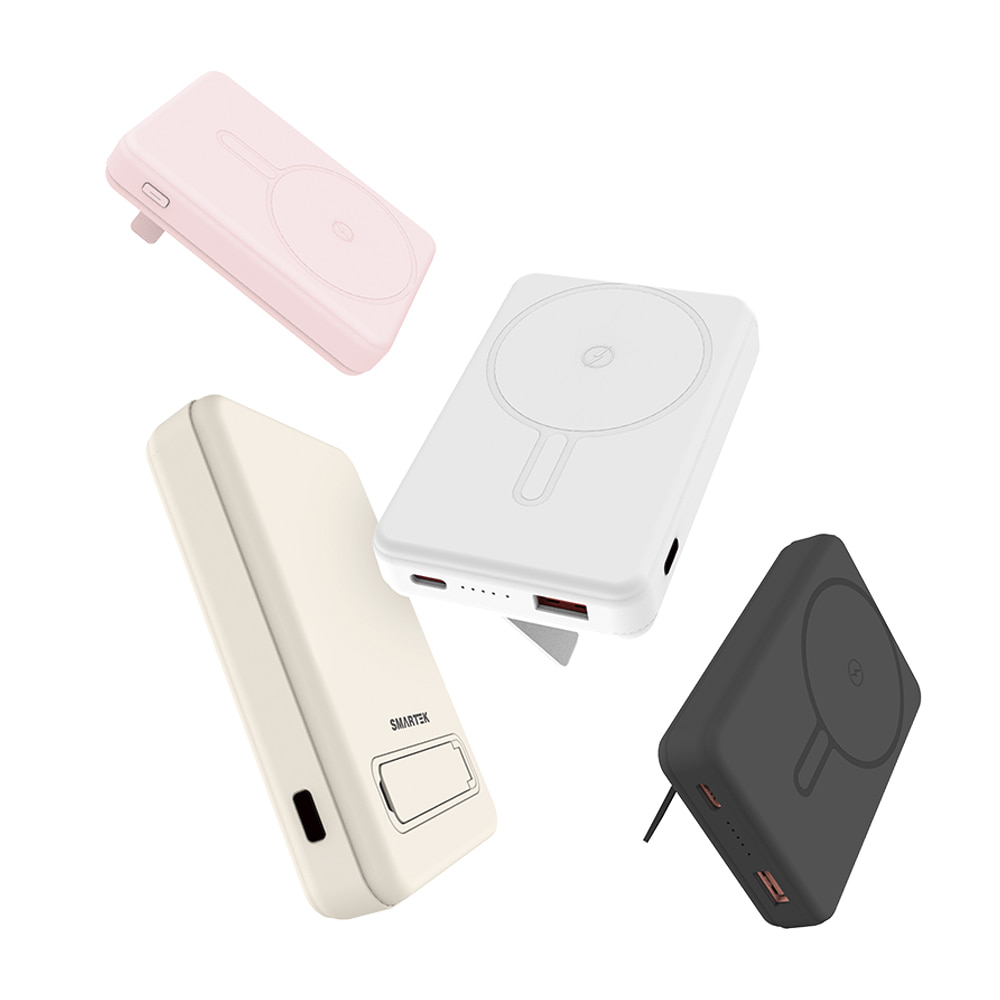 [SMARTEK] 10,000mAh 마그네틱 & 거치대 PD 고속 충전 보조배터리