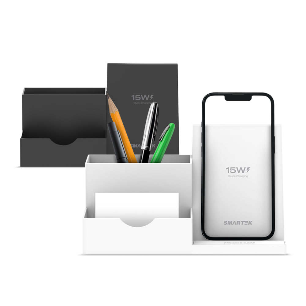 [SMARTEK] 듀얼 코일 15W 무선 충전 연필꽂이