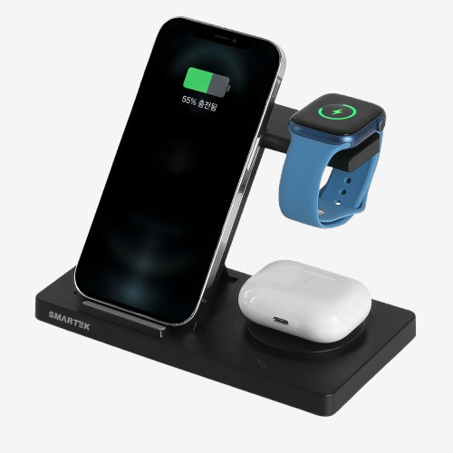 [SMARTEK] MAX 15W 접이식 멀티 무선 충전기